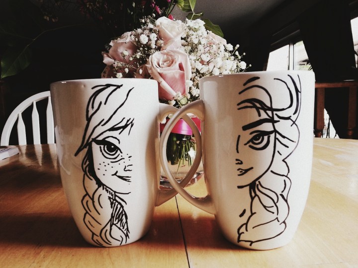 D.I.Y. Sharpie Mug – Frozen Mugs – Maid Of Honor/ Sister&nbsp;Gift
